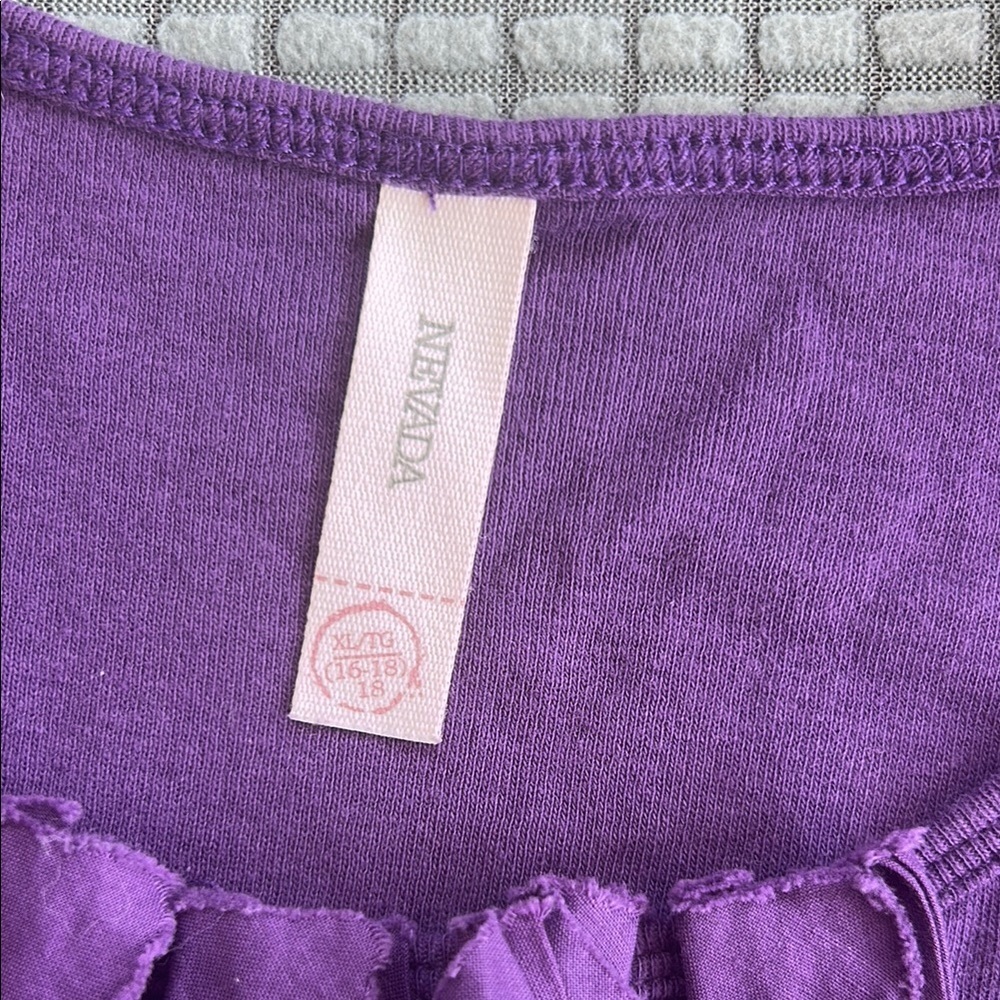 Purple Ruffle Front Top - Picture 4 of 6